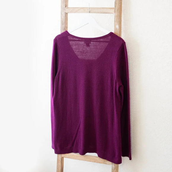OLD NAVY V NECK LIGHTWEIGHT SWEATER WINE BURGUNDY PURPLE SZ L - Picture 2 of 9